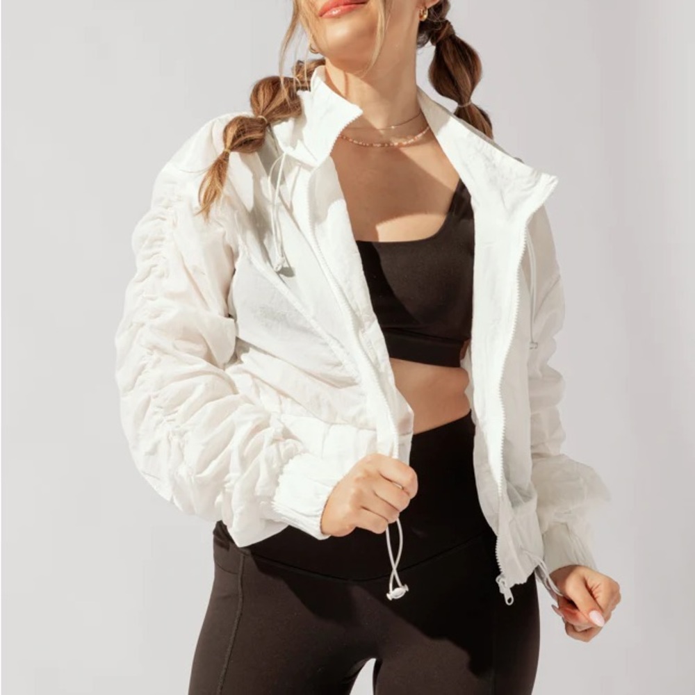 Popflex windbreaker white